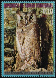 Equatorial Guinea sw1222 - Cto - 0.10p Scops Owl (1976)