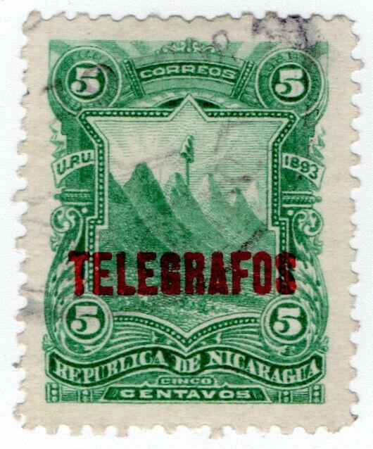 (I.B) Nicaragua Telegraphs : 5c Green