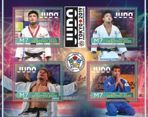 Stamps. Sports. Judo 2020 year 1+1 sheets perforated Lesotho