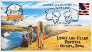 17-350, 2017, Lewis and Clark Festival, Onawa IA,  Pictorial, Event Cover,