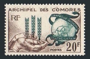 Comoro Isls 54,lightly hinged.Michel 52. FAO 1963.Freedom from Hunger campaign.