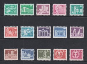 German Democratic Republic DDR #2071-2085 MNH 1980-81  definitives