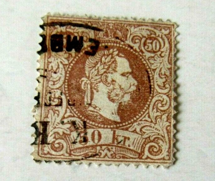 Austria #33a  Used/Fine  50k Emperor Franz Josef 1867, small bleed on back