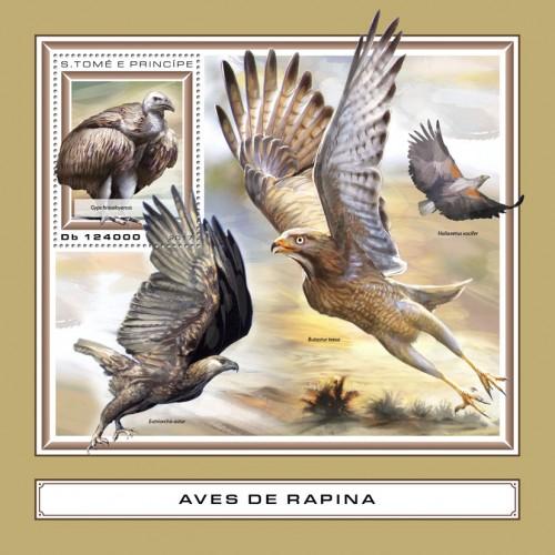 SAO TOME - 2017 - Birds of Prey - Perf Souv Sheet - MNH