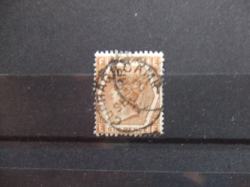QV 1867 6d chestnut SG122a plate 11
