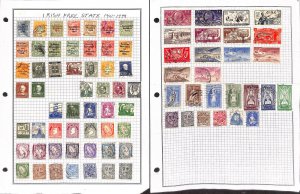 Ireland Stamp Collection on 18 Quad Pages, 1922-1985 (BF)