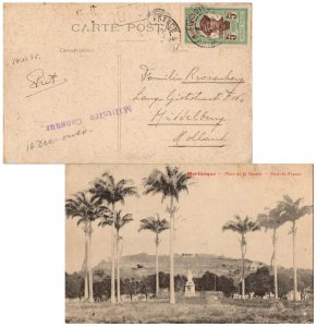 Martinique 5c Woman of Martinique 1915 Fort-de-France, Martinique PPC (Martin...