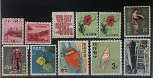 Ryukyu 1-7 MNH plus 11 issues