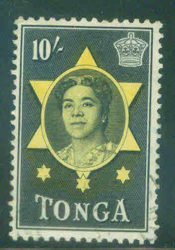 Tonga Scott 112 Used 10 shilling  lightly canceled CV $7.75