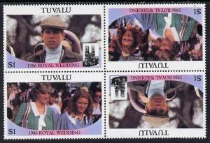 Tuvalu 1986 Royal Wedding (Andrew & Fergie) $1 in uni...