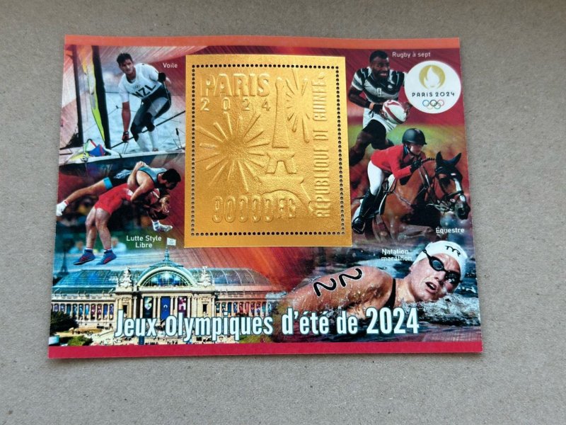 Olympic Games in Paris 2024 8 blocks Foil Bronza perforated NEW 2024 year MNH **