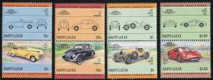 St Lucia Automobile Types of 1983 (Scott #739-42) MNH 