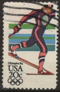 US 2069 (used) 20¢ Olympics: cross-country skiing (1984)