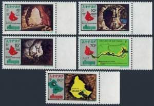 Ethiopia 1060-1064, MNH. Michel 1146-1150. Cave of Sof Omar, 1983. Views, Map.