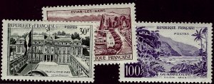 France #907-909 Mint NH F-VF SCV$35...Win a Bargain!