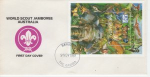 Gambia 1987 Sc 708 souvenir sheet FDC