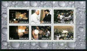 KARJALA - 1999 - The Pope - Perf 6v Sheet - Mint Never Hinged - Private Issue