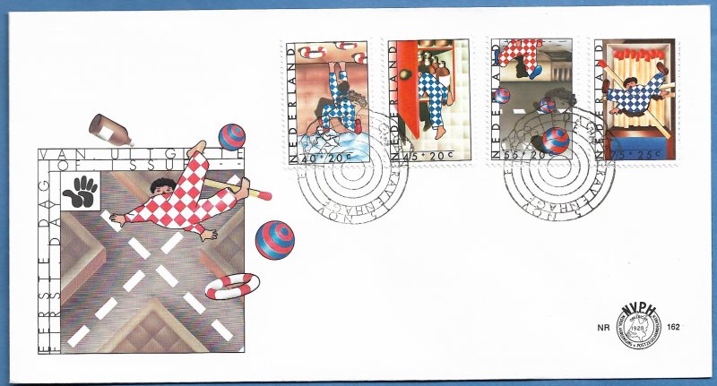 NETHERLANDS 1977 CHILDHOOD DANGERS Semi Postal Set on Cachet FDC Sc B539-B542