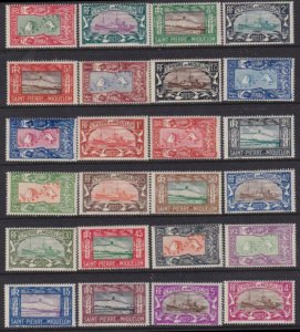 St. Pierre 1932-1933 SC 136-159 MNH Set 