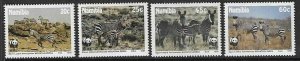 NAMIBIA SG572/5 1991 MOUNTAIN ZEBRA MNH