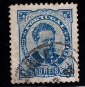 Portugal Scott 61 Used King Luiz stamp nice color and centering.