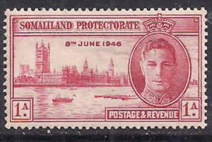 Somaliland 1946 KGV1 1a Scarlet Victory SG 117 MM ( K1435 )