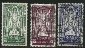 Ireland Scott 121-3 1943-5 Used St. Patrick set wmk 262 