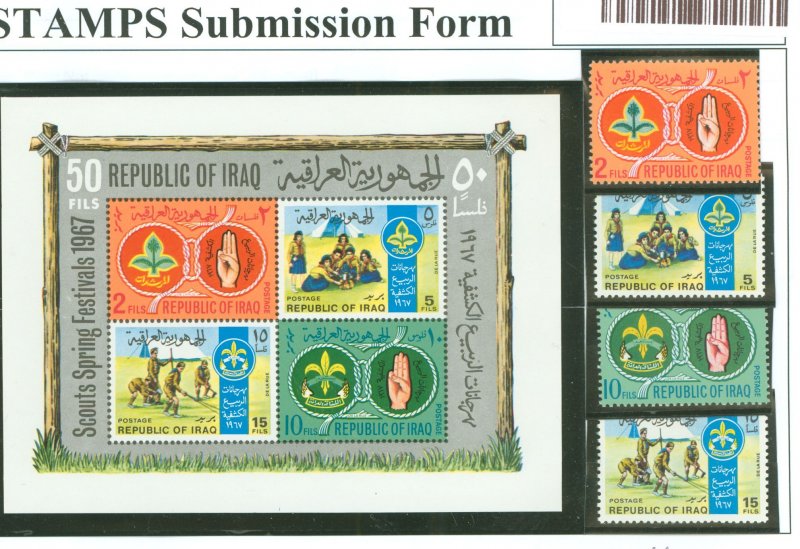 Iraq #457-460a Mint (NH) Souvenir Sheet (Scouts)