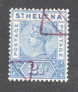 St. Helena, Scott #44   VF, Used, 2 1/2p ultra,  remainder cancel ..... 5980031