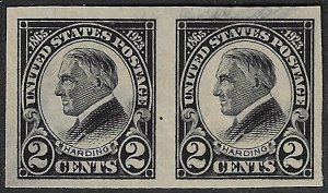 US #611 SUPERB mint never hinged, PAIR, post office fresh,  SUPER SELECT!