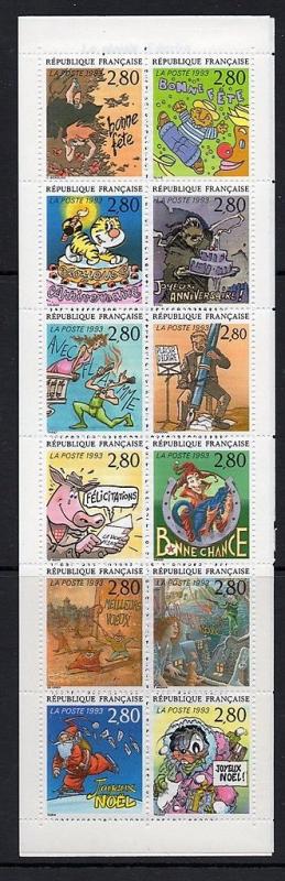 France 1993 Greetings Booklet VF MNH (2394a)