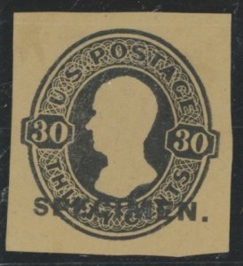 US U210s Specimen. Light crease line at top. Catalog value is for cut square without overprint.