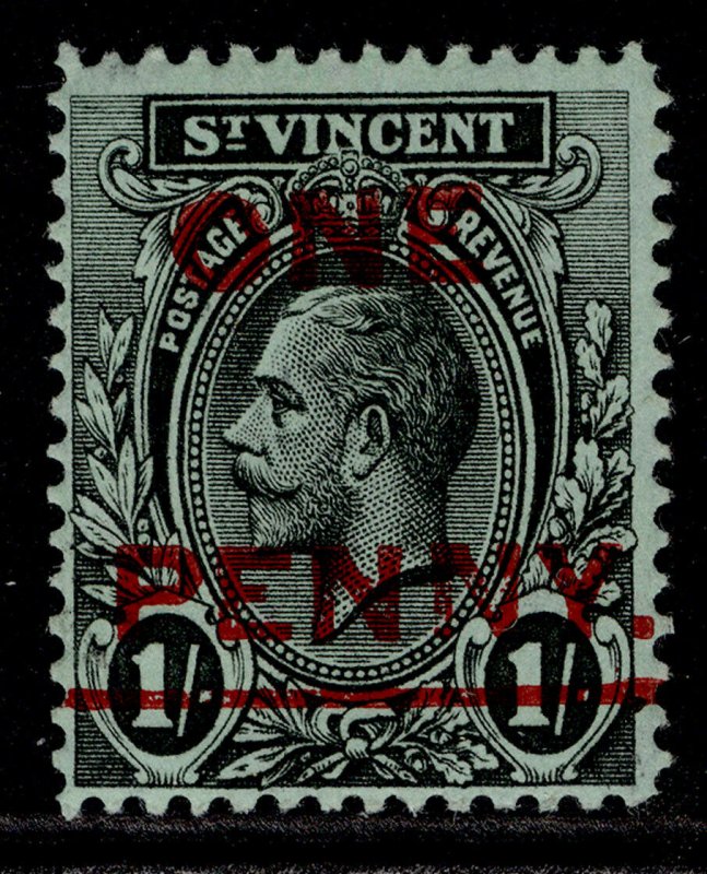 ST. VINCENT GV SG121, 1d on 1s black/green, M MINT. Cat £10. 