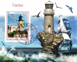 S. TOME E PRINCIPE 2021 - Lighthouses / minisheet