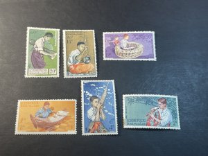 LAOS # 34-36 & C24-C26-MINT/NEVER HINGED**-COMPLETE SET WITH/AIR-MAIL-1957(LOTB)