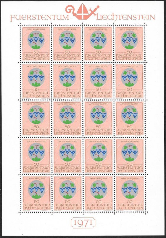 LIECHTENSTEIN (80) All different Sheets of stamps ALL Mint Never Hinged