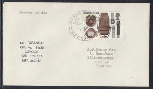 Great Britain - Oct 17, 1972 Gibraltar Paquebot Cancel