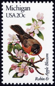 U.S. #1974A 20c MNH (State Birds & Flowers - Michigan)