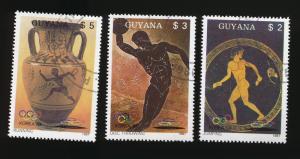 Guyana 1987 Scott 1852-1854 (3) CTO - Summer Olympics, Seoul