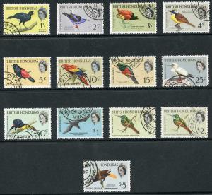 British Honduras SG202/13 1962 Birds Set inc 2 dollar shade Fine used