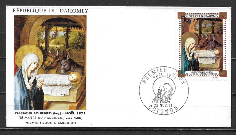 Dahomey C147 40fr Christmas Painting FDC First Day Cover