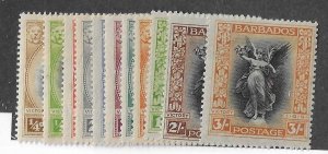 Barbados Sc #140-150 the 1920 complete set of 11 OG VF