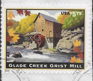 US #4927 Single - Used on piece. Glade Creek Grist Mill - very nice.