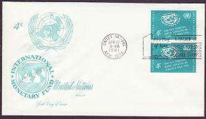 United Nations #90 pair Artmaster FDC