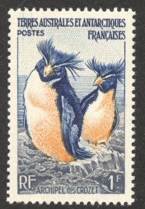 FSAT Scott 3 MNHOG - 1956 1fr Rockhopper Penguins