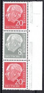 Germany Bund Scott # 710 (2), 707, mint nh, se-tenant, S52YII
