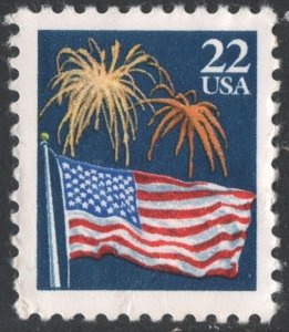 SC#2276 22¢ Flag & Fireworks Single (1987) MNH