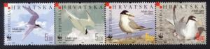 Croatia Sc# 621 MNH WWF / Little Tern (Strip of 4)