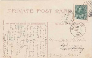 Canada 1c Green KGV Admiral 1914 Rhineland, Ont. 1895-1915 split ring PPC to ...