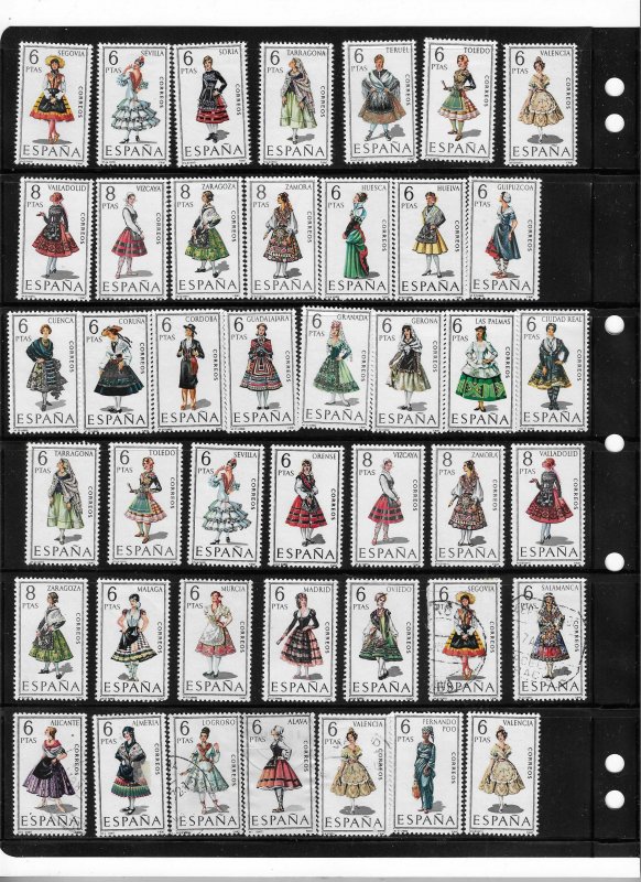 SPAIN COLLECTION ON STOCK SHEET MINT/USED